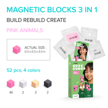 Cute Cubes Pink Animals