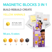 Cute Cubes Yellow Animals